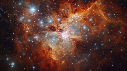 Poster - A vibrant cosmic nebula showcasing stellar formation and interstellar dust.