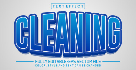Poster - Cleaning font Text effect editable