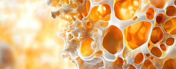 Aufkleber - Fascinating microscopic honeycomb textures in a scientific laboratory close-up