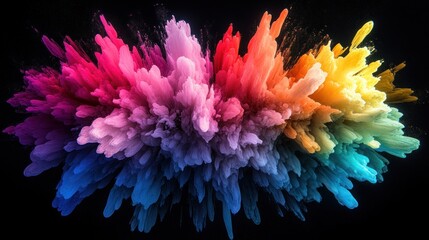 Aufkleber - A vibrant explosion of colors resembling abstract art or digital design.