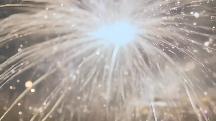 Poster - Spectacular fireworks display lights up night sky in vibrant colors over the city