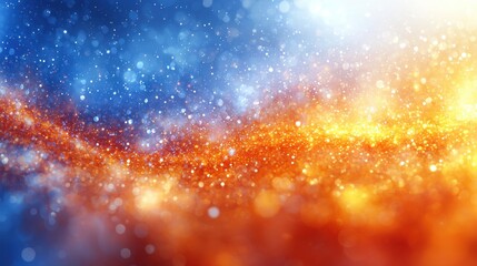 Poster - Dynamic sparkling energy waves abstract digital landscape visual art colorful environment close-up viewpoint