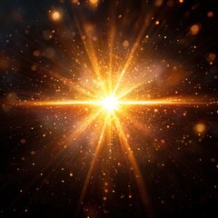 Poster - Explosive light burst abstract space digital art cosmic environment dramatic viewpoint energy concept