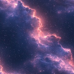 Poster - Cosmic event in deep space nebula formation digital art night sky wide angle celestial wonders