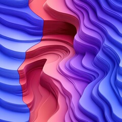 Poster - Dynamic wave patterns in vibrant colors abstract art digital creation modern aesthetics high-resolution viewpoint