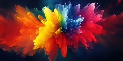 Poster - Iridescent Pastel Colors on Black Pitch Background with Abstract Vibrant Swirls and Dynamic Fluid Patterns for Artistic Designs