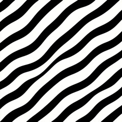 Poster - Dynamic black and white striped patterns abstract art digital design studio setting aesthetic perspective