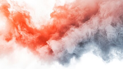 Poster - Abstract swirling smoke in red and gray tones, creating a dynamic visual effect.