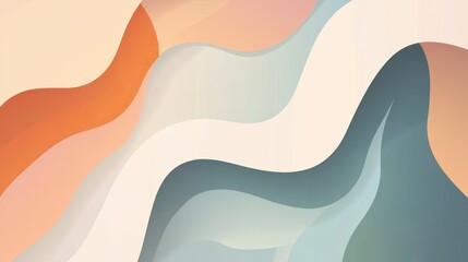 Poster - Abstract wavy design with soft colors for artistic or digital backgrounds.