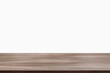 © ATRPhoto - empty wooden table top in foreground isolated on background with clipping path. used for template mock up for display or montage products. showing your objects or mounting. wooden counter.