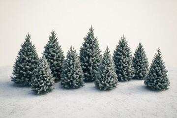 Wall Mural - Trees Standing in Snow