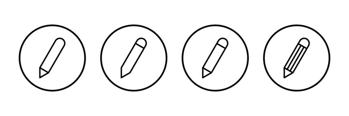 Leinwandbilder - Pencil icon vector isolated on white background. Pencil vector icon