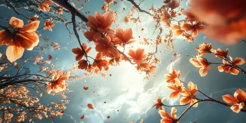 Blooms on Tree Branch