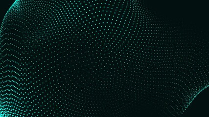 Poster - Animation cyber or technology background. Abstract Animated Particles Background with Trapcode Form. Abstract Trapcode Form digital particle wave and lights background.