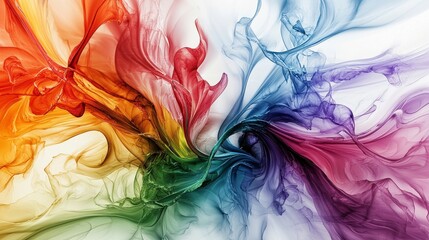 Poster - Vibrant swirling colors creating a joyful landscape abstract art colorful environment artistic viewpoint