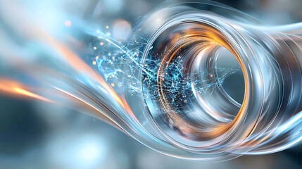 Poster - Dynamic energy flow abstract visual art digital realm graphic design futuristic environment close-up viewpoint creative concept