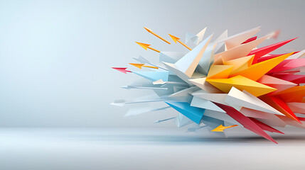 Poster - Dynamic abstract art burst studio graphic design minimalist close-up creative expression