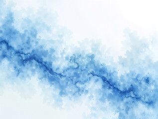 Poster - abstract white and blue marble and ink background . Generative AI