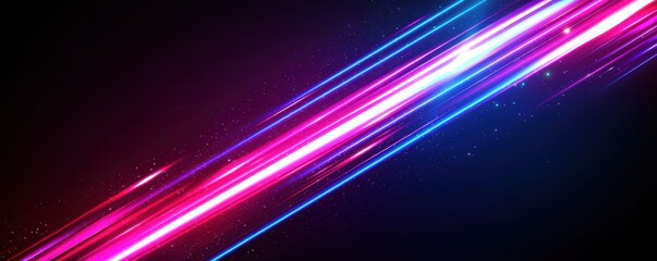 Wall Mural - seamless modern design featuring neon light grids, holographic waves, and glowing technology-inspire