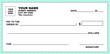© UU - Blank Check template or cheque template in light blue color 300dpi