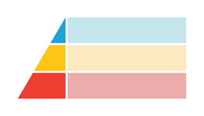 Wall Mural - levels of triangular pyramid. half triangle pyramid chart. maslow layer diagram. development level i