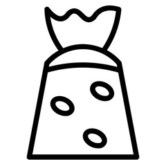 Poster - Bag Chocolate Ball Line Icon