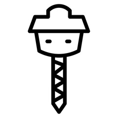 Poster - Light Park Street Line Icon