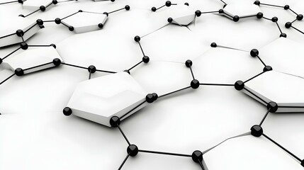 Poster - Abstract Technology Background with Hexagonal and Molecular Structures