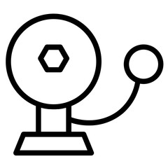 Poster - School Bell Alarm Line Icon