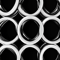 Poster - Dynamic circular patterns abstract art digital media monochrome environment artistic viewpoint visual concept