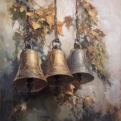 Poster - Autumn Bells: A Still Life of Faith and Tranquility