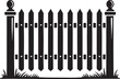 © Md Hasan - House Garden Fence silhouette vector illustration isolated on a white background