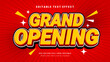 © hiznysyahril - Grand opening 3d editable text effect template