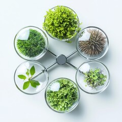 Poster - Sustainable healthcare practices and eco-friendly medical equipment nature environment glass containers green technology