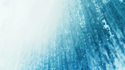 Abstract Blue Background with Digital Code