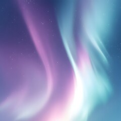 Wall Mural - A vibrant aurora shimmering, fading softly against a pure white background