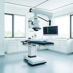 Poster - Advanced medical equipment innovation in modern hospitals healthcare technology showcase contemporary design futuristic approach