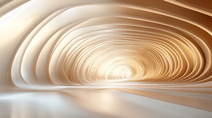 Poster - abstract waves of light create a captivating visual illusion in a smooth tunnel environment