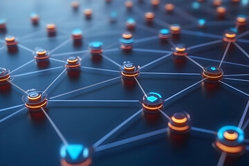 Poster - Abstract network connection nodes.