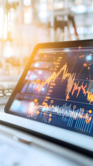 Poster - Data analysis and visualization trends modern office digital display professional environment close-up view technology insights