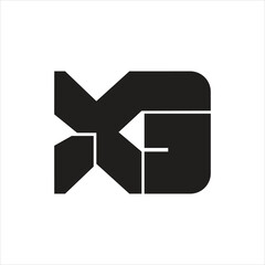 Fototapete - GX or XG, Abstract initial monogram letter alphabet logo design idea