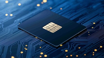 Poster - a stylized image of a digital id card being processed on a modern software interface