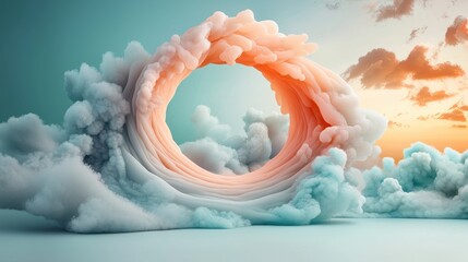 Poster - A swirling vortex of colors and shapes represents the abstract nature of thought, the complexity of human consciousness, and the endless possibilities of the human mind.