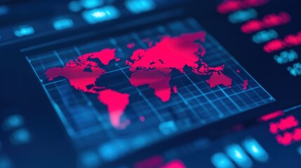 Poster - Global market trends visualization digital data infographic technology environment high-tech viewpoint