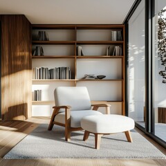 Poster - Minimalist home decor inspiration modern living room interior design bright atmosphere contemporary style