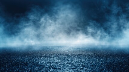 Poster - A misty, dark scene with a reflective surface, creating a mysterious and atmospheric ambiance.