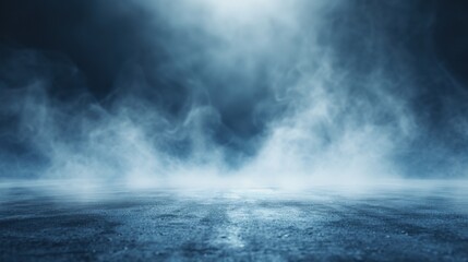 Poster - A misty, atmospheric scene with a dark, reflective surface illuminated by soft light, creating an ethereal and mysterious ambiance.
