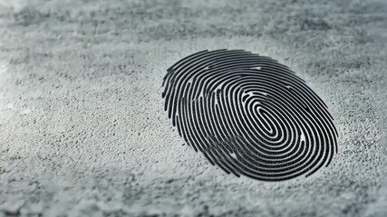 Poster - Abstract Fingerprint Design on Gray Background for Innovation and Technology Concepts