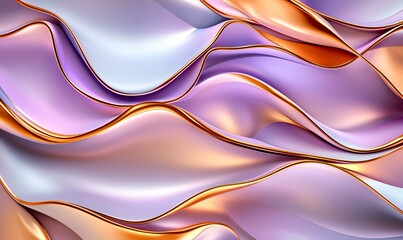 Poster - Abstract Gradient Design with Flowing Multicolored Waves