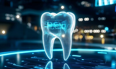 Poster - Innovative 3D Vector Representation of a Tooth Being Scanned